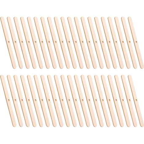Support Meche Bougie Mèche Bougie Dispositifs, Porte Bougies à Mèche en Bois, pour Bougies, Mèches pour Bougies Outil de Centrage pour DIY Fabrication de Bougies, 40 Pièces (1/5)