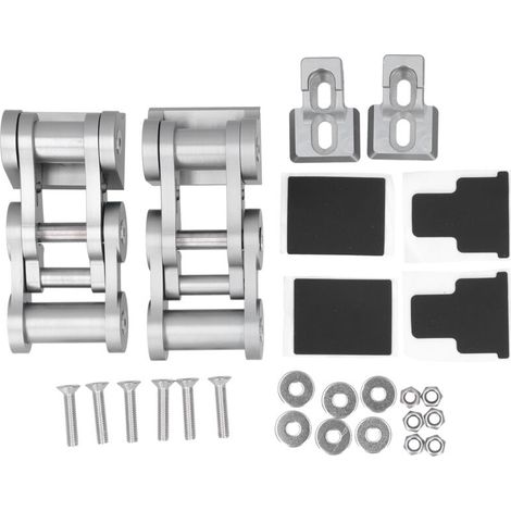 Kit di chiusura cofano motore, compatibile con Jeep Wrangler JK 2 porte Unlimited 4 2007-2017 (colore titanio) -Crezuo
