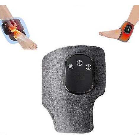 Appareil de massage des pieds vibrant et relaxant, appareil de massage des chevilles, compresse chaude et froide, attelle de cheville pour entorse articulaire, attelle de cheville relaxante (1/4)