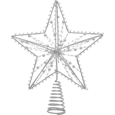 BEBUSINGOTO Ornement d'arbre de Noël en fer, décoration de fête de Noël, accessoires de décoration d'arbre de Noël (1/4)
