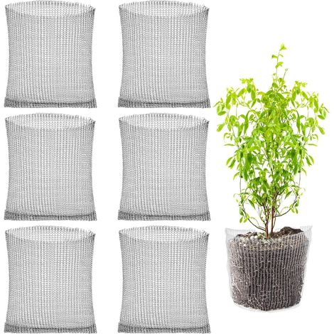 6 panier anti campagnol, 25x23cm Corbeilles à Souris en Acier Inoxydable, Sacs en Maille Métallique, Filet de protection des racines des plantes, pour Légumes Arbre Fruitier Fleurs Plantes (1/5)