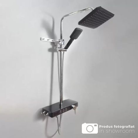 Colonne de Douche Affichage LCD Inox Noir Argent SJG 006 (1/5)