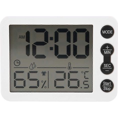 TS-9606 Multifunktionales Innenthermometer mit Hygrometer, großem Display, Wecker und Countdown-Funktion