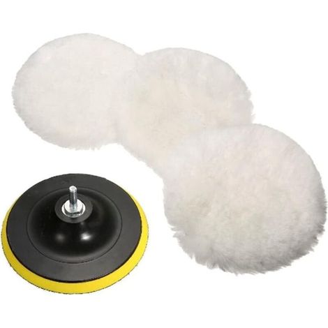 CSPARKV Kit de tampons de polissage professionnels 5 pièces 6 pouces 150 mm avec adaptateur de foret M14 pour le ponçage, le polissage, le cirage et le vernis d'étanchéité de voiture (1/5)