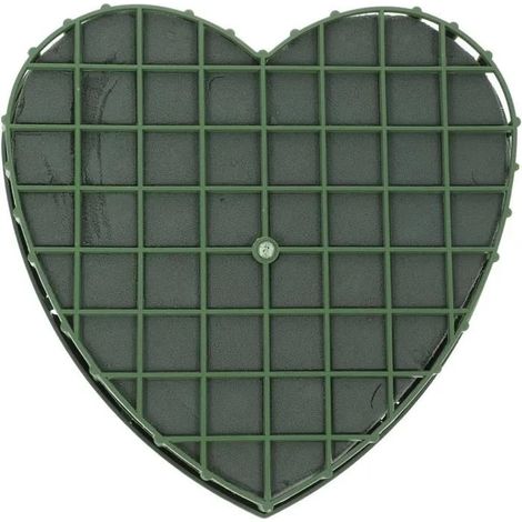 Carreaux floraux en mousse - YSTP - Coeur - 19x20cm - Décoration florale - Plateau à ventouse (1/4)