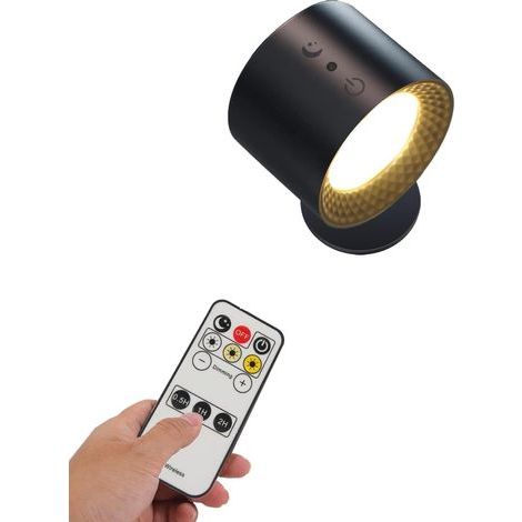 Lumixia Kabellose Wandleuchte Dotia – Wiederaufladbare kabellose Wandleuchte, berührungsempfindliche LED-Wandstrahler, 3 Helligkeitsstufen, 3 Farbtemperaturen, mit USB-Ladeanschluss (1/5)