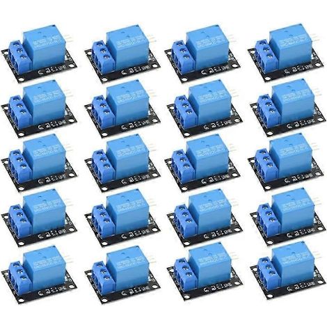 Lot de 20 modules relais KY-019 5 V, module relais 1 canal compatible avec les microcontrôleurs PIC, AVR et ARM. WHBYV (1/4)