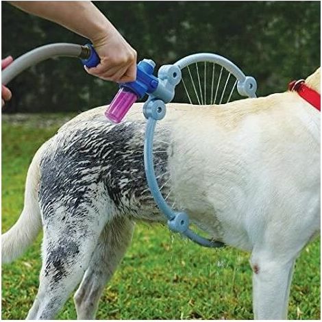 royaluxe - Pommeau De Douche, Outil De Nettoyage De Laveuse Pour Chien De Forme Ronde Pliable À 360 Degrés - Type ArgentPratique et pratique (1/3)