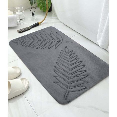 Tapis de Bain en Mousse à Mémoire de Forme,40 x 60 cm Tapis de Bain Antiderapant,Tapis Salle de Bain Épaissi Tapis Sortie de Douche Absorbant