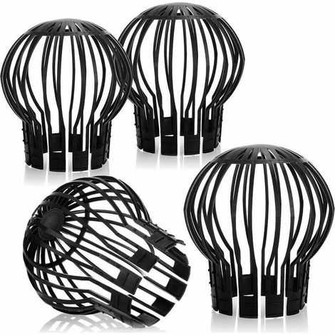 4-piece downpipe protector - leaf downpipe protector - gutter protector - balcony outdoor rainwater household leaf protector (1/5)