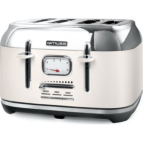 Muse MS131SC tostapane retro crema 1800W 4 fessure (1/2)