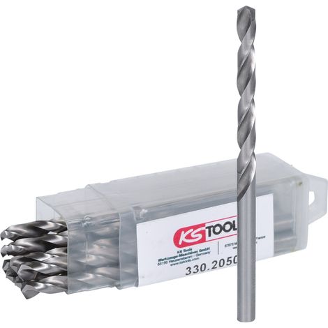 KS Tools HSS-G Spiralbohrer, 5mm, 10er Pack 10 Stk