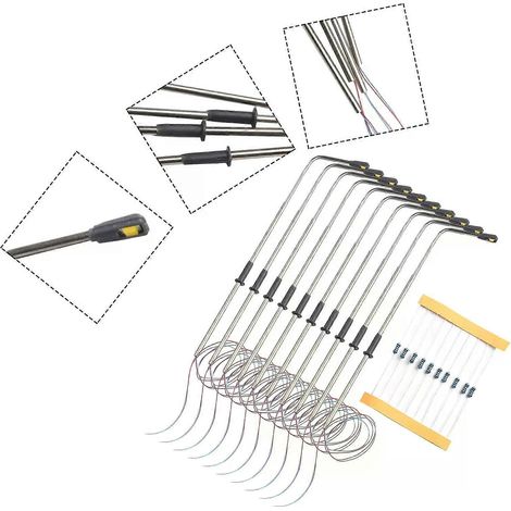 Lot de 10 lampes blanches chaudes pour modélisme ferroviaire à l'échelle HO (1:87), éclairage public à une seule tête, 20 mA / 3 V AC ou DC - JXLGV (1/4)