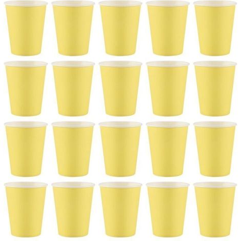 Gobelets En Papier 9 Oz Couleurs Unies Pour Anniversaire Fête Vaisselle Jetable (1/4)
