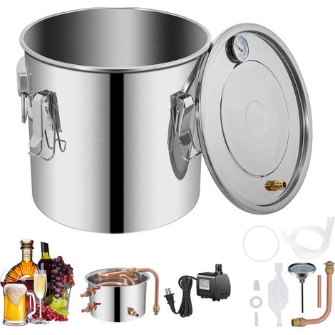 Mophorn Kit de destilería de licor de luna de 9,6 galones, elaboración de whisky, bomba de agua (1/5)