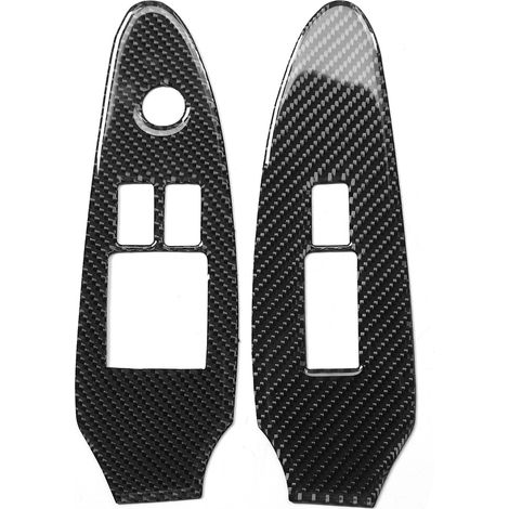 Lot de 2 caches de boutons de lève-vitre en fibre de carbone pour Nissan 370Z Z34 (2009-2020) (1/5)