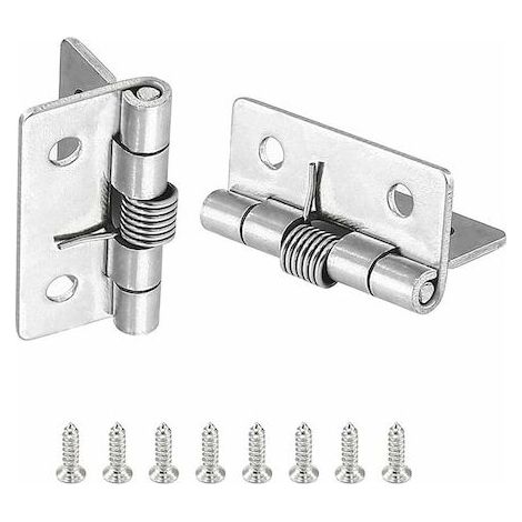 Cerniera a molla in acciaio inox 50 mm 304, scaffale di esposizione di 5 cm (2 pollici), piccola cerniera di posizionamento con elastico per strumento di scatola, confezione da 2 (1/5)