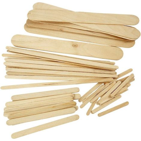 Cutter - plaque de coupe - lame Creativ - 99806 - Lolly Sticks, L: 5,5-20 cm, Assortiment 4250asstd