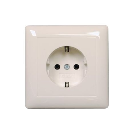 Insert avec plaque pleine pour prise de sécurité, System 55 blanc pur brillant