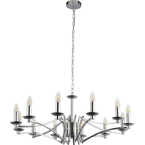 Searchlight Ascot 12 Lumière Pendentif Chrome (1/3)