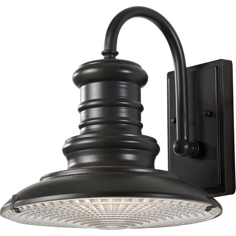 Elstead Redding Station - 1 Light Outdoor Medium Dome Wandlaterne Licht Restaurierung Bronze IP44, E27 (1/5)