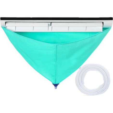 Split Air Conditioning Washing Bag AC Dust Cleaning Protective Service Cover with Drain Port Water Pipe (1/5)