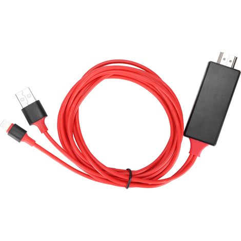 Câble HDMI 1080P 2m pour iPhone 12 - Adaptateur Audio-Vidéo Haute Définition (1/5)