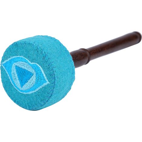 Bâton de frappe en bois dur feutré, fait main, pour bol chantant du bouddhisme tibétain (bleu clair)