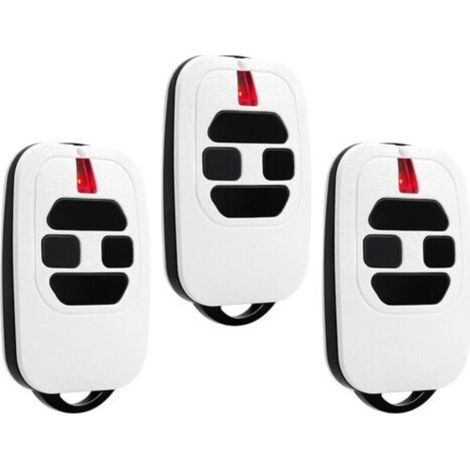 Set of 3 Gate Remote Controls 433.92MHz Compatible with DEA GTI2/4, GT2/4, Mio TR2/4, Mio TR2N/4N Garage Door Remote Control - White (1/5)