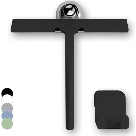 Raclette Douche Silicone, pour Vitre et Paroi, Noir 23 cm (1/5)
