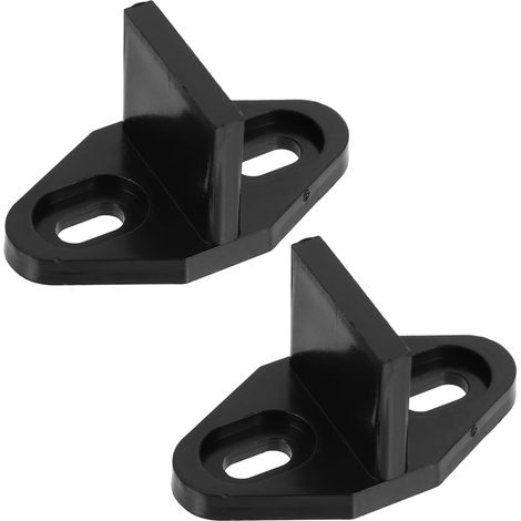 lot de 2 butée de rail pour porte coulissante, POM, noir (1/5)