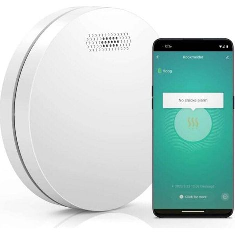 Détecteur de Fumée Connecté - Batterie de 10 Ans - Alarme Incendie WiFi avec Smart Life - - 1 pièce (1/4)