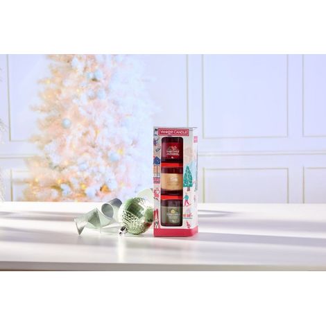 YANKEE CANDLE Confezione regalo Holiday Party 3 candele mini in vetro