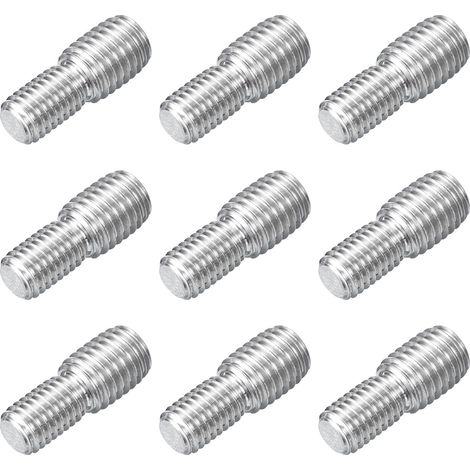 9pcs Boulon à Tige Filetée Double Extrémité M10x15mm à M12x15mm (1/5)
