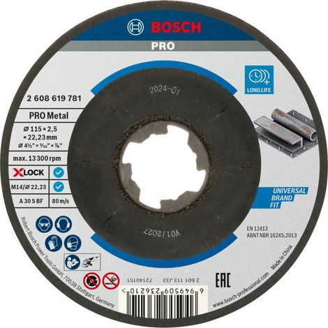 Bosch PRO Metal X-Lock Trennscheibe, 115 x 2.5 x 22.23 mm, gekröpft (1/5)