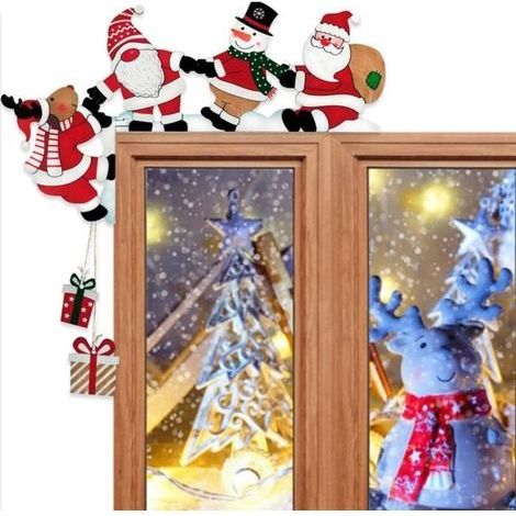 Weihnachtsecke – Elchpuppe, Schneemann, alter Mann – Weihnachtsdeko für die linke Türecke (1/4)