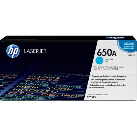 HP 650A Cyan Original LaserJet Toner Cartridge Cartuccia Toner 1 pz (1/4)