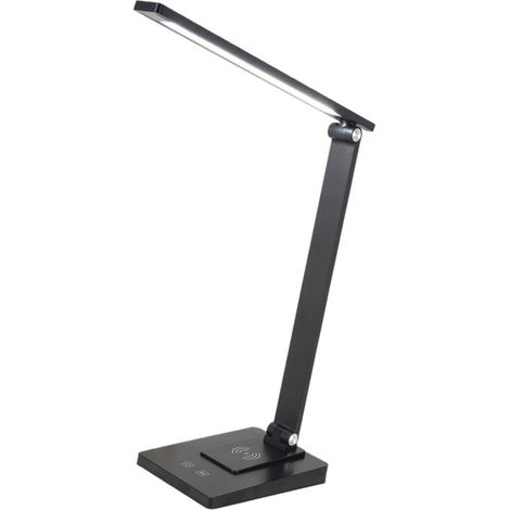 LED-Schreibtischlampe für Schüler, Augenschutz, wiederaufladbar, doppelt verwendbar, faltbar, kabelloses Laden über USB, Nachttischlampe. (1/5)