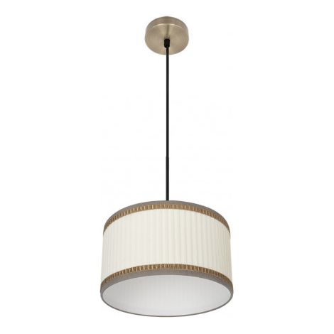 Colgante Soprano 1xe27 Cuero/beis Regx30x30 Cm