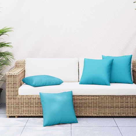 Streupillows Uni 4 pcs Türkis 50 x 50 cm Polyesterstoff