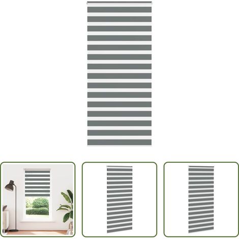 Doppelrollo -  Doppelrollo Dunkelgrau 110x200 cm Stoffbreite 105,9 cm Polyester (1/5)