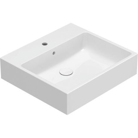 Lavabo en céramique 55x50 cm Globo Stone SCQ55BI  Blanc - Céramique