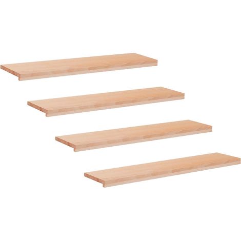 Alfombras para escalones 4 uds. 110 x 25 x 2 cm Natural vidaXL