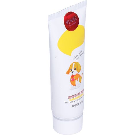 Crème colorante temporaire non toxique pour poils d'animaux, à faire soi-même, pour chiens et toilettage, 80 g (rouge) (1/5)