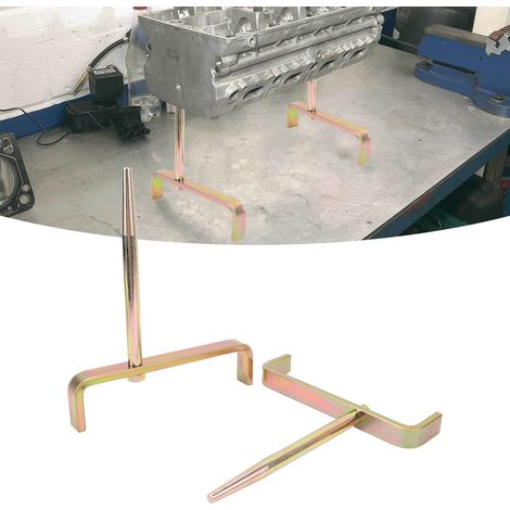 Ensemble de deux pièces comprenant un support de culasse, un support de couvercle de moteur, un support de fixation spécial pour la réparation du moteur et des outils de réparation automobile.