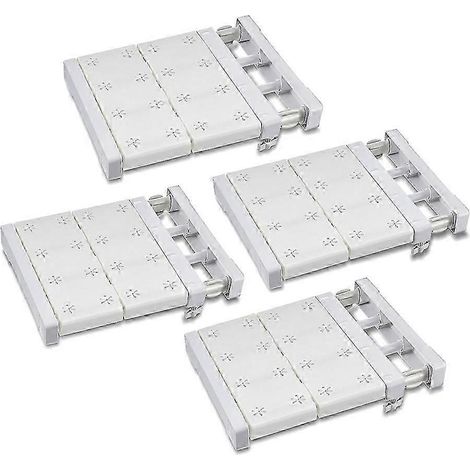 Étagère de rangement télescopique 4 pièces pour armoire, organisateur de placard, étagère de rangement métallique réglable et extensible EM (1/5)