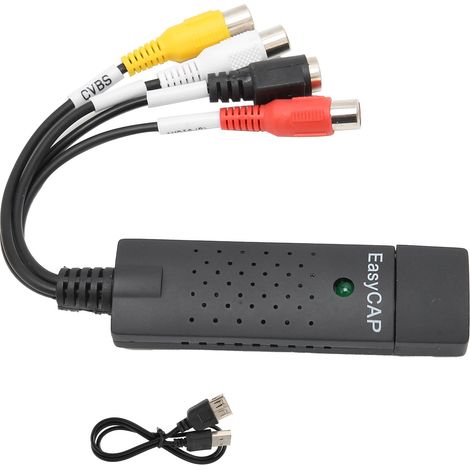 Carte d'acquisition USB 2.0, carte adaptateur d'acquisition vidéo 4 canaux TV DVD VHS audio, enregistreur vidéo numérique TV (1/5)