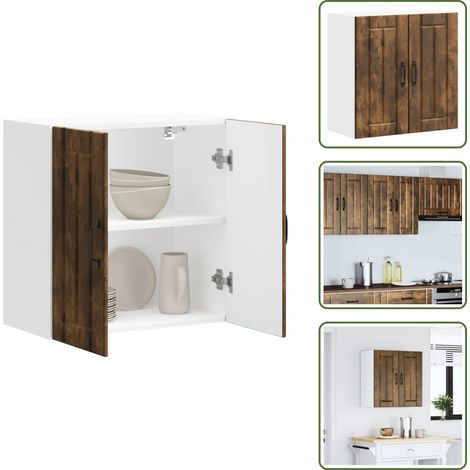 Küchen-Hängeschrank Lucca Räuchereiche Holzwerkstoff - Küchen-Wandschrank - Küchen-Wandschränke - Wandschrank Küche - Küchenschrank (1/5)