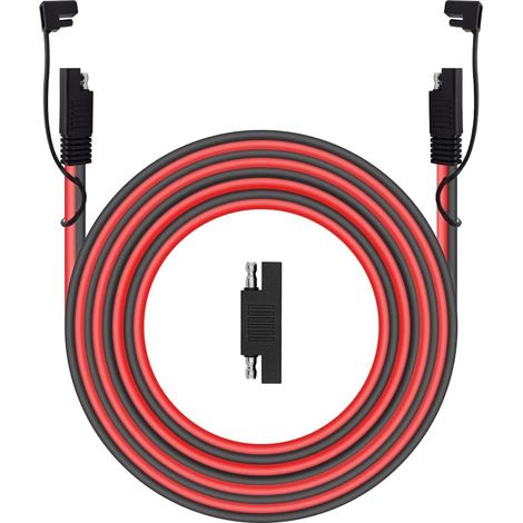 12V-24V câbles connecteur SAE,câbles d'extension SAE vers SAE à 2 Broches à Connexion Rapide/déconnexion - 16AWG - SAE Prise de câble d'alimentation CC (300 cm)