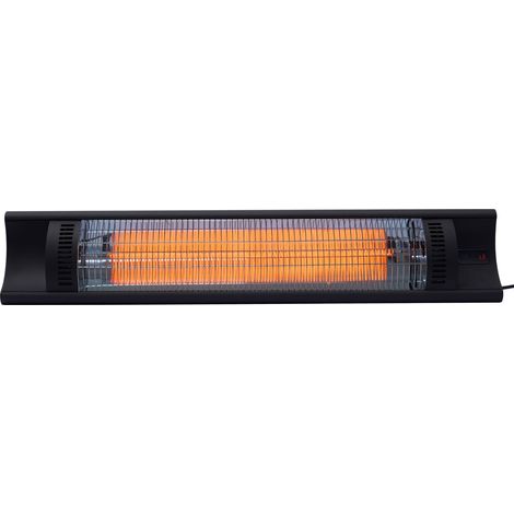 Calefactor eléctrico radiante de fibra de carbono "Bola" - 2000W - Negro (1/5)